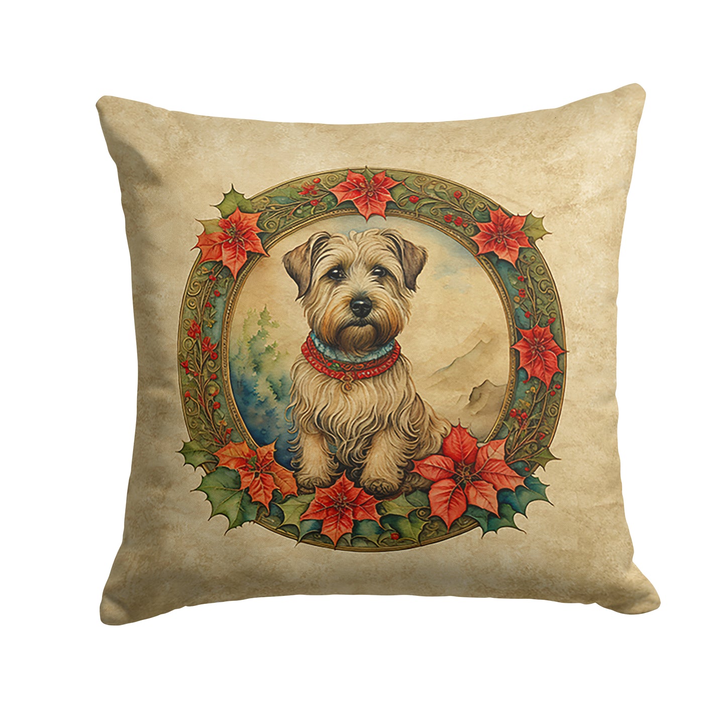 Buy this Glen of Imaal Terrier Christmas Flowers Throw Pillow