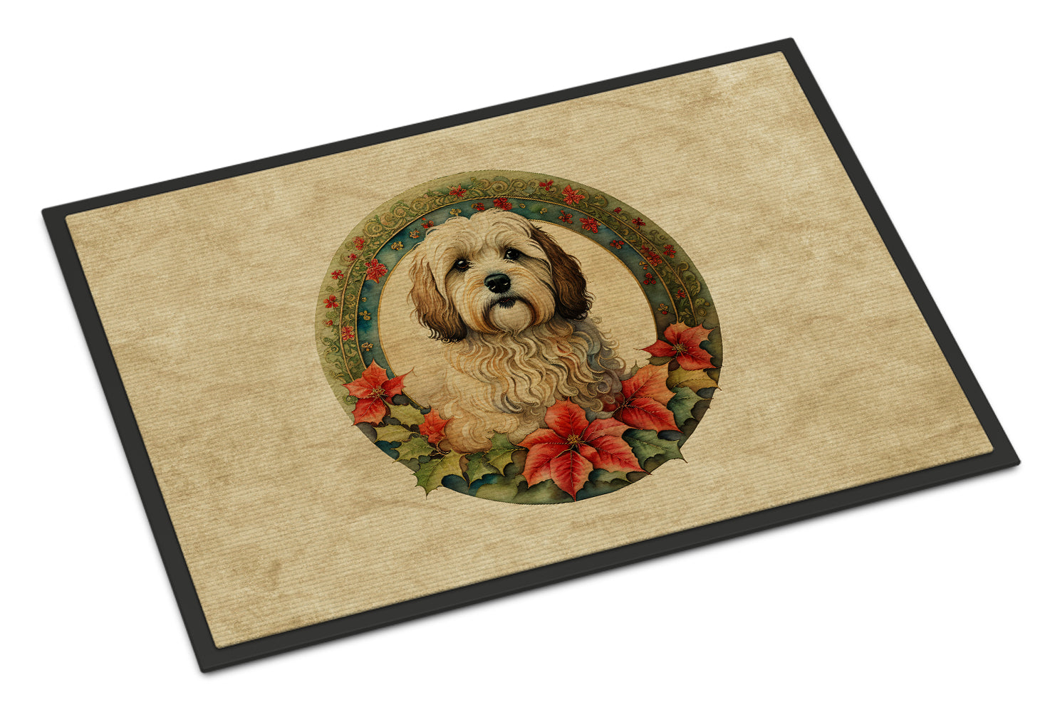 Buy this Havanese Christmas Flowers Doormat