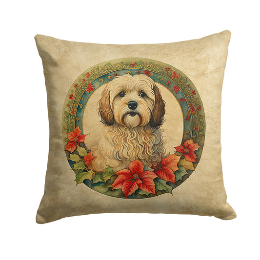 Buy this Havanese Christmas Flowers Throw Pillow