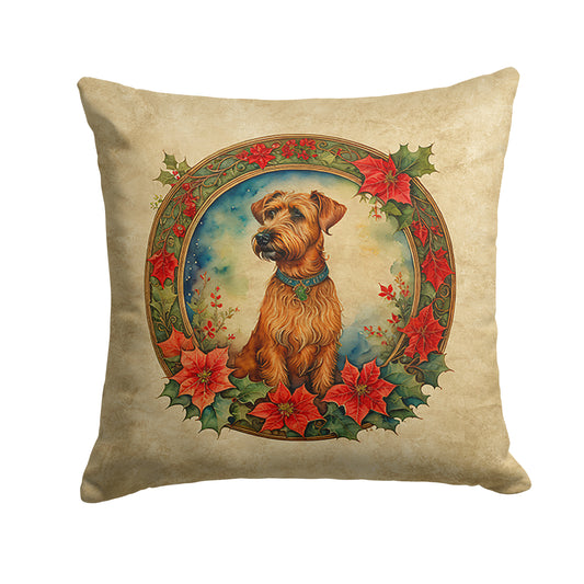 Buy this Irish Terrier Christmas Flowers Throw Pillow