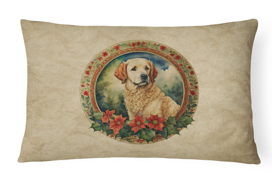 Buy this Kuvasz Christmas Flowers Throw Pillow