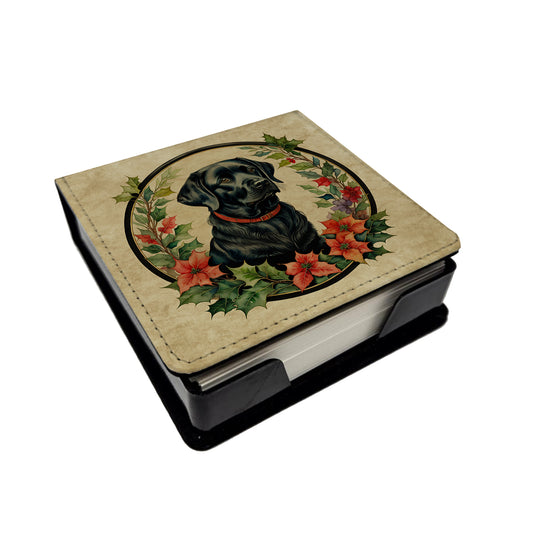 Buy this Labrador Retriever Christmas Flowers PU Leather Note Paper Holder