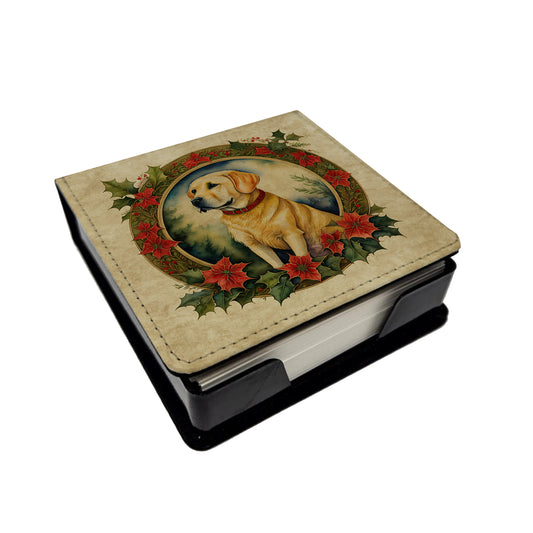 Buy this Labrador Retriever Christmas Flowers PU Leather Note Paper Holder