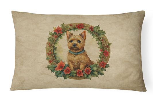 Buy this Norwich Terrier Christmas Flowers Throw Pillow