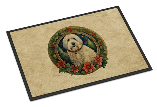 Buy this Old English Sheepdog Christmas Flowers Doormat