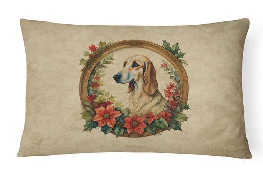 Buy this Saluki Christmas Flowers Throw Pillow