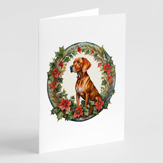 Buy this Vizsla Christmas Flowers Greeting Cards Pack of 8