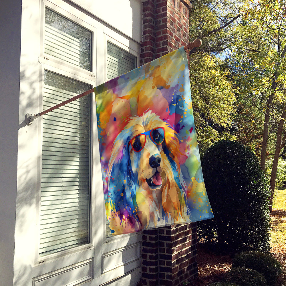 Afghan Hound Hippie Dawg House Flag