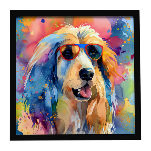 Buy this Afghan Hound Hippie Dawg Framed Metal Print