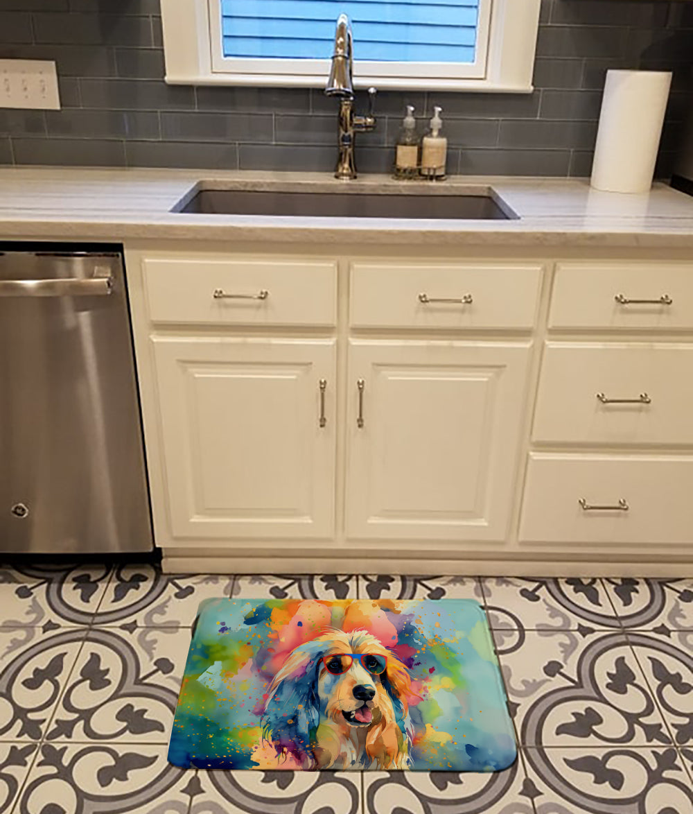 Afghan Hound Hippie Dawg Memory Foam Kitchen Mat