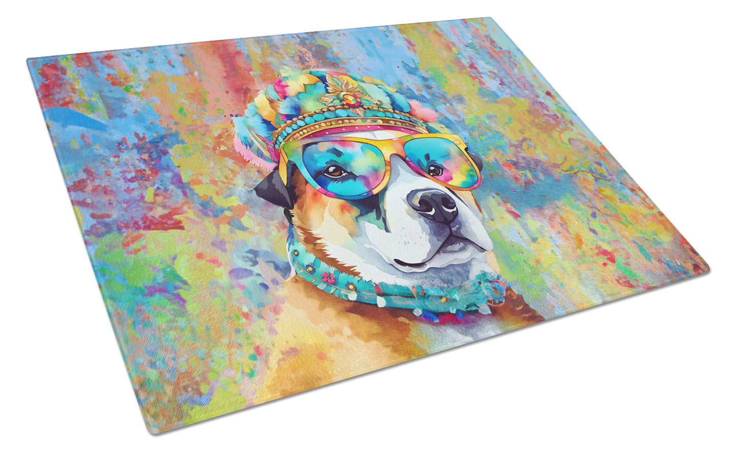 Buy this Akita Hippie Dawg Glass Cutting Board