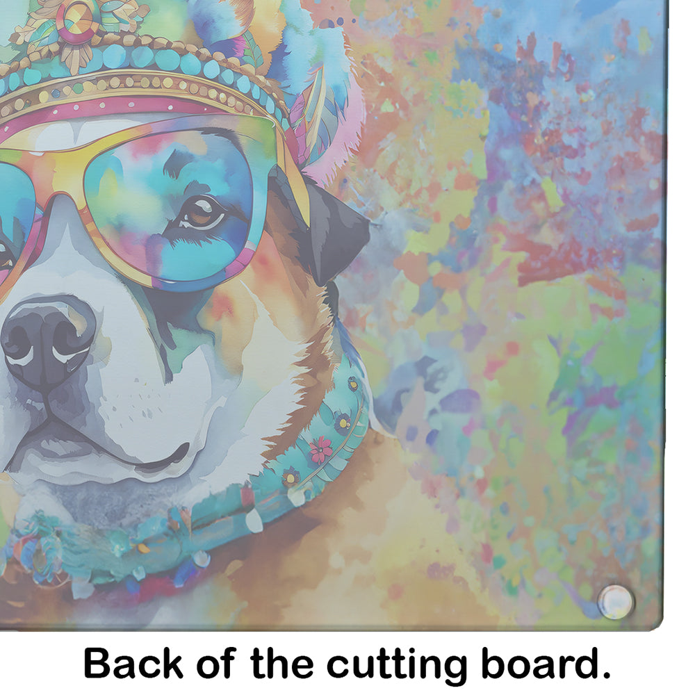 Akita Hippie Dawg Glass Cutting Board