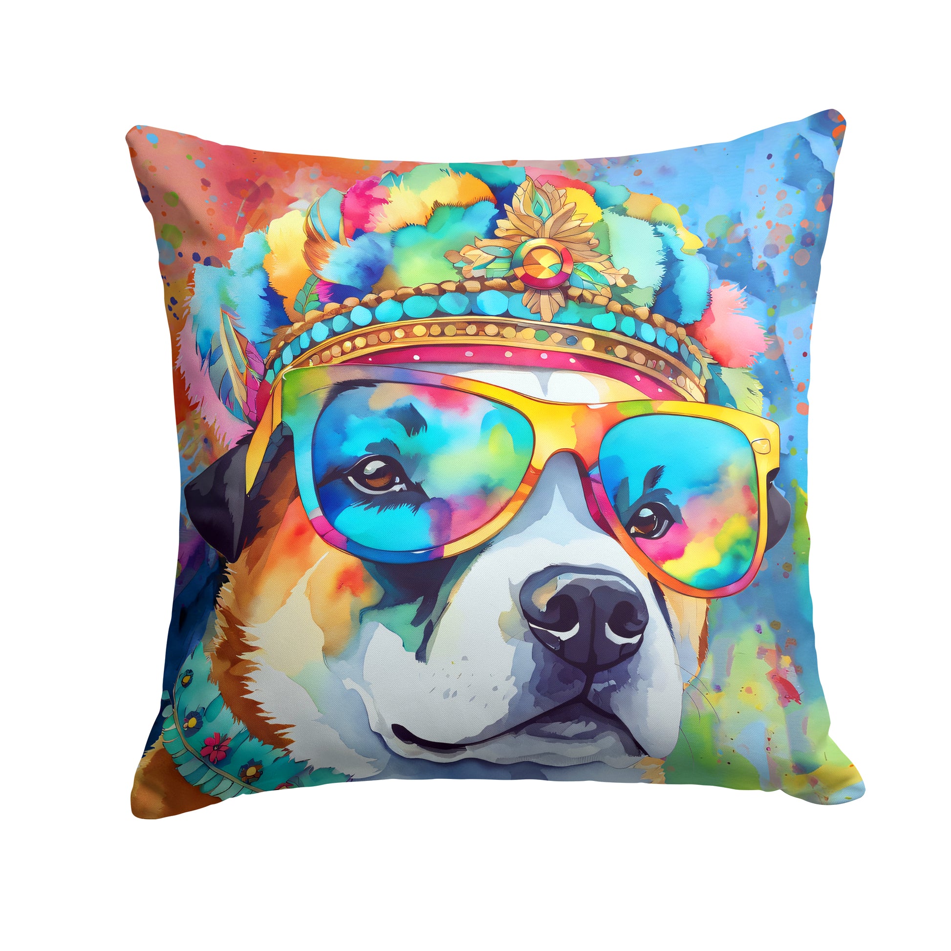 Buy this Akita Hippie Dawg Throw Pillow