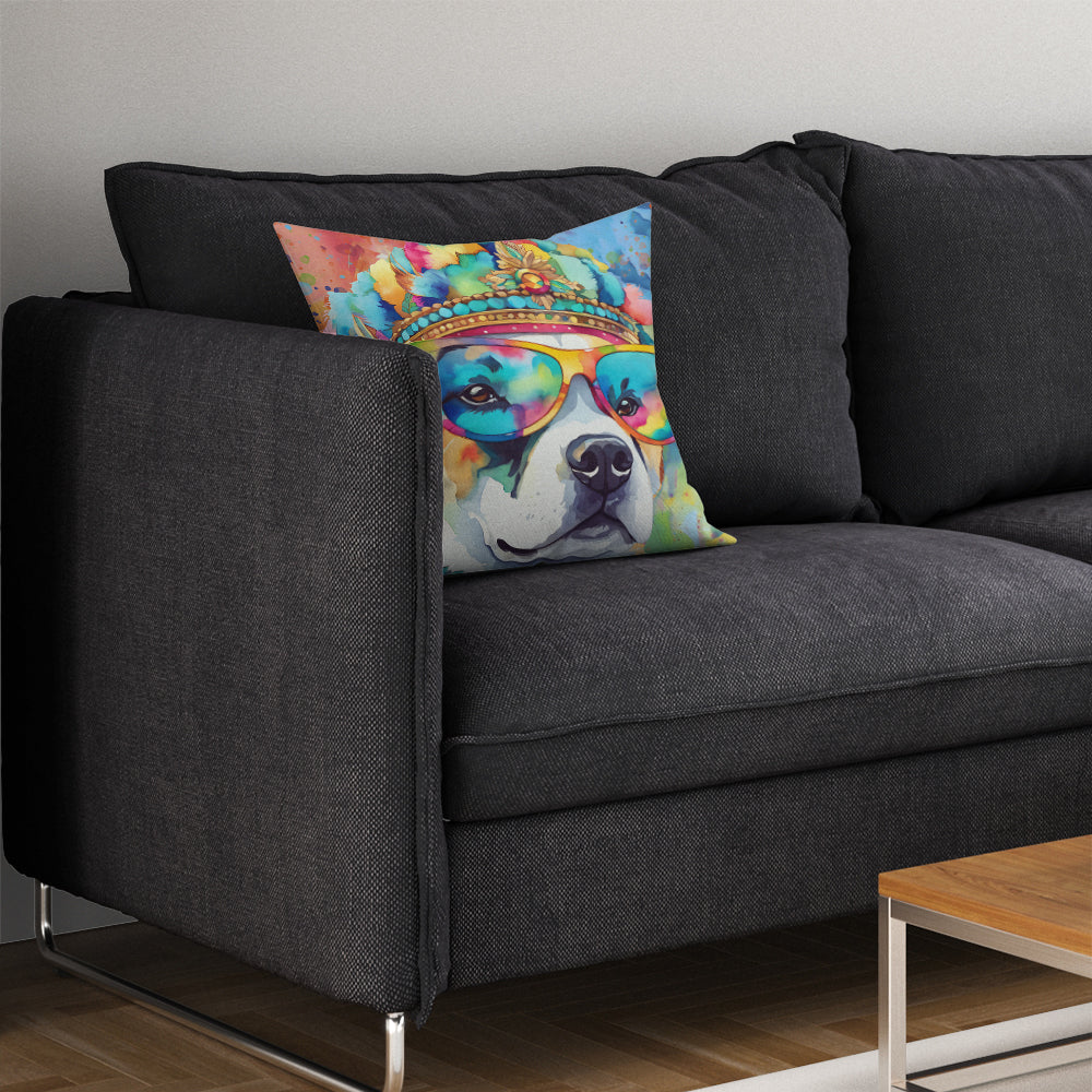 Akita Hippie Dawg Throw Pillow