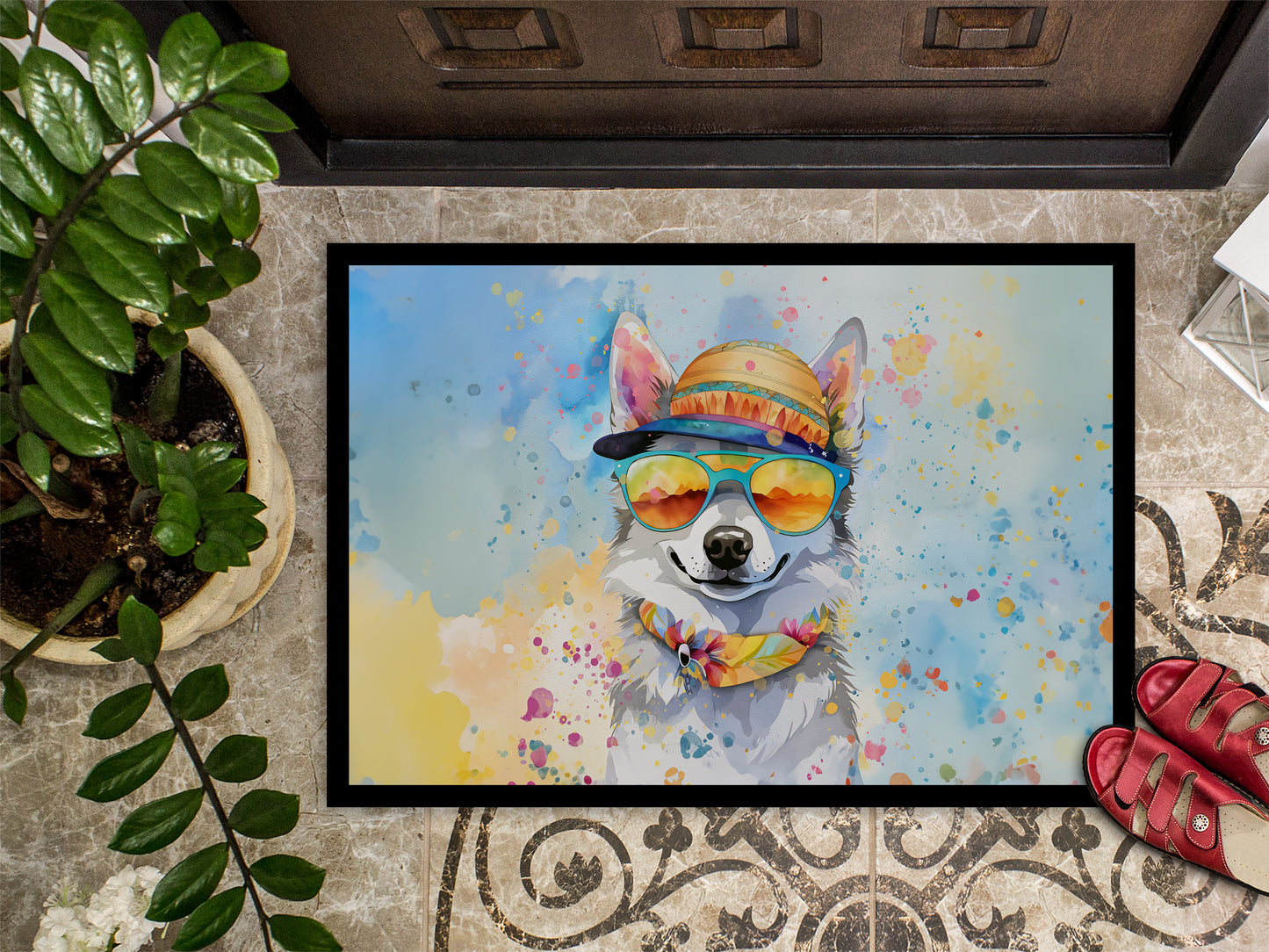 Alaskan Klee Kai Hippie Dawg Doormat