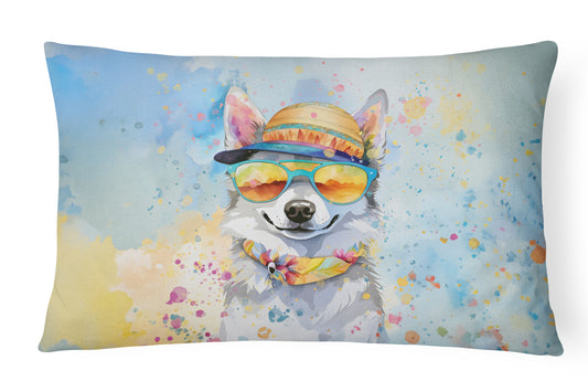 Buy this Alaskan Klee Kai Hippie Dawg Throw Pillow