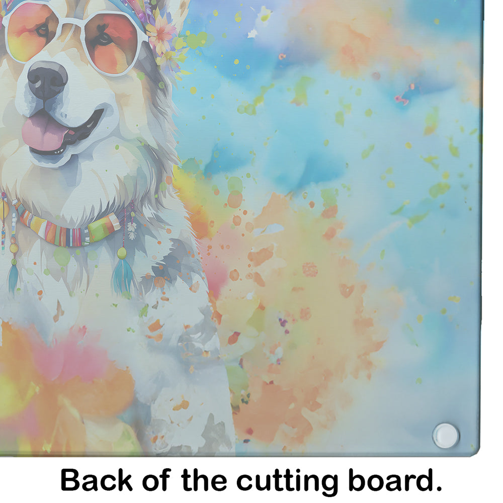 Alaskan Malamute Hippie Dawg Glass Cutting Board