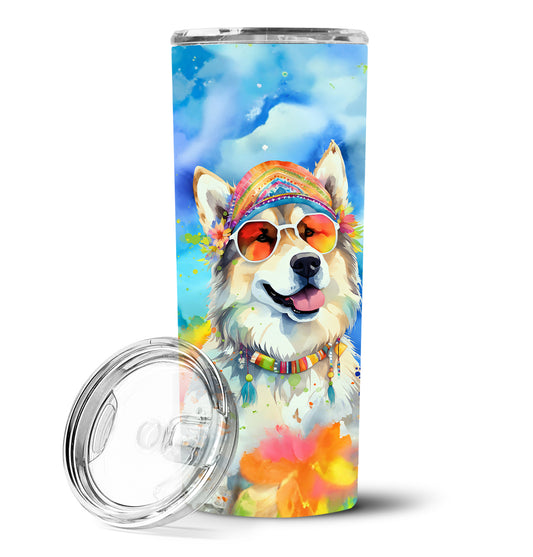 Buy this Alaskan Malamute Hippie Dawg Stainless Steel Skinny Tumbler