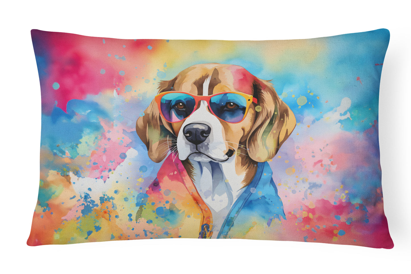 Buy this Beagle Hippie Dawg Throw Pillow