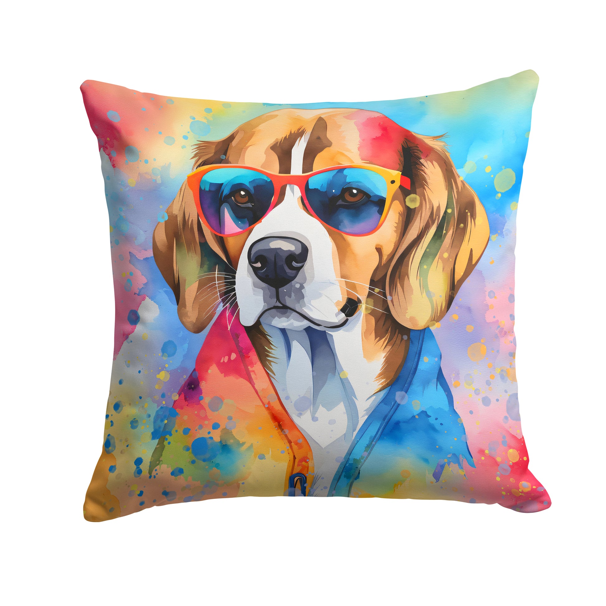 Buy this Beagle Hippie Dawg Throw Pillow