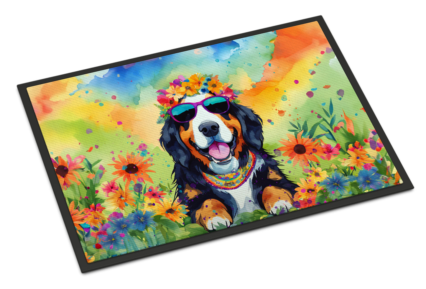 Buy this Bernese Mountain Dog Hippie Dawg Doormat