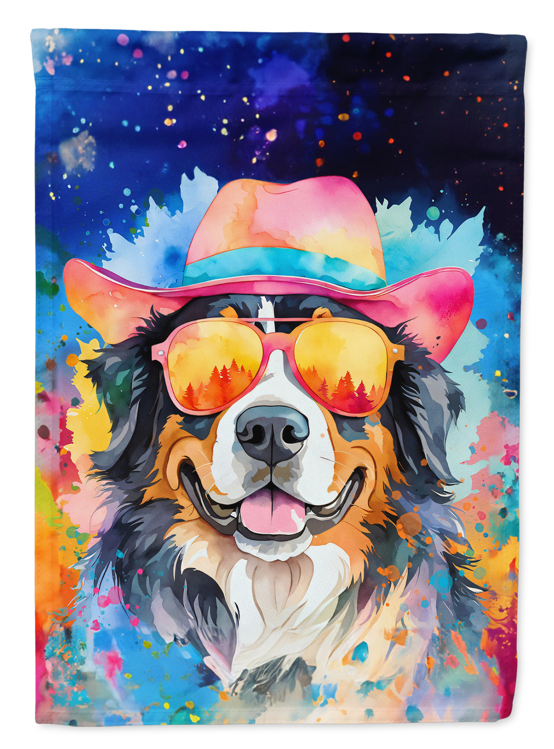 Buy this Bernese Mountain Dog Hippie Dawg Garden Flag