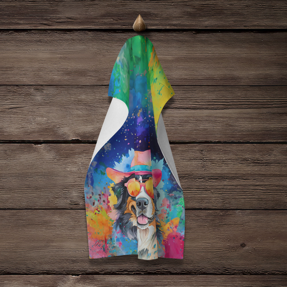 Bernese Mountain Dog Hippie Dawg Kitchen Towel