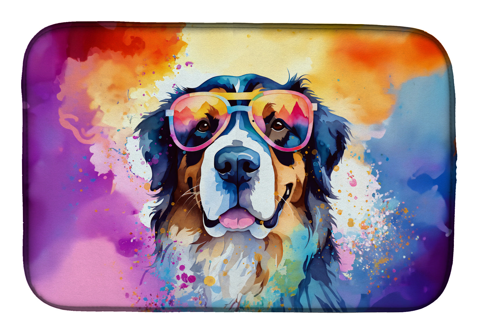 Buy this Bernese Mountain Dog Hippie Dawg Dish Drying Mat