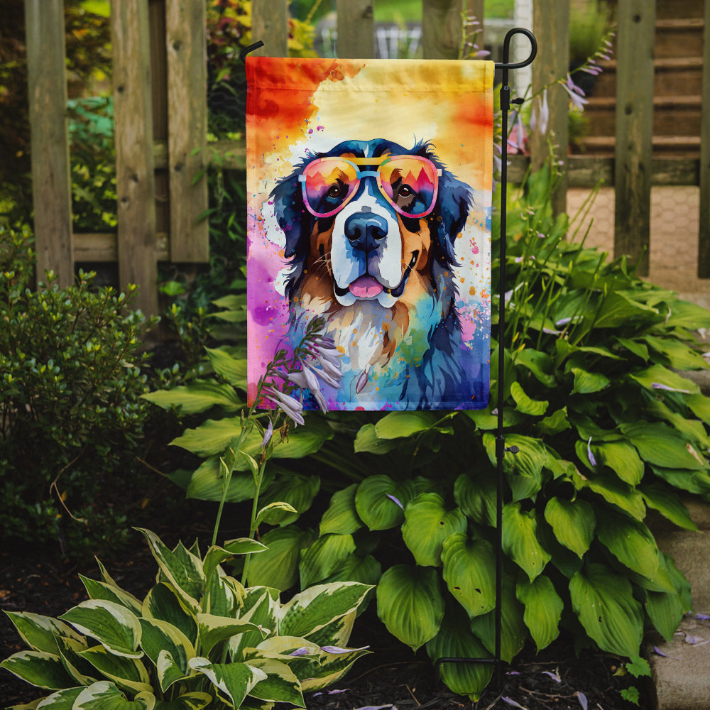 Bernese Mountain Dog Hippie Dawg Garden Flag