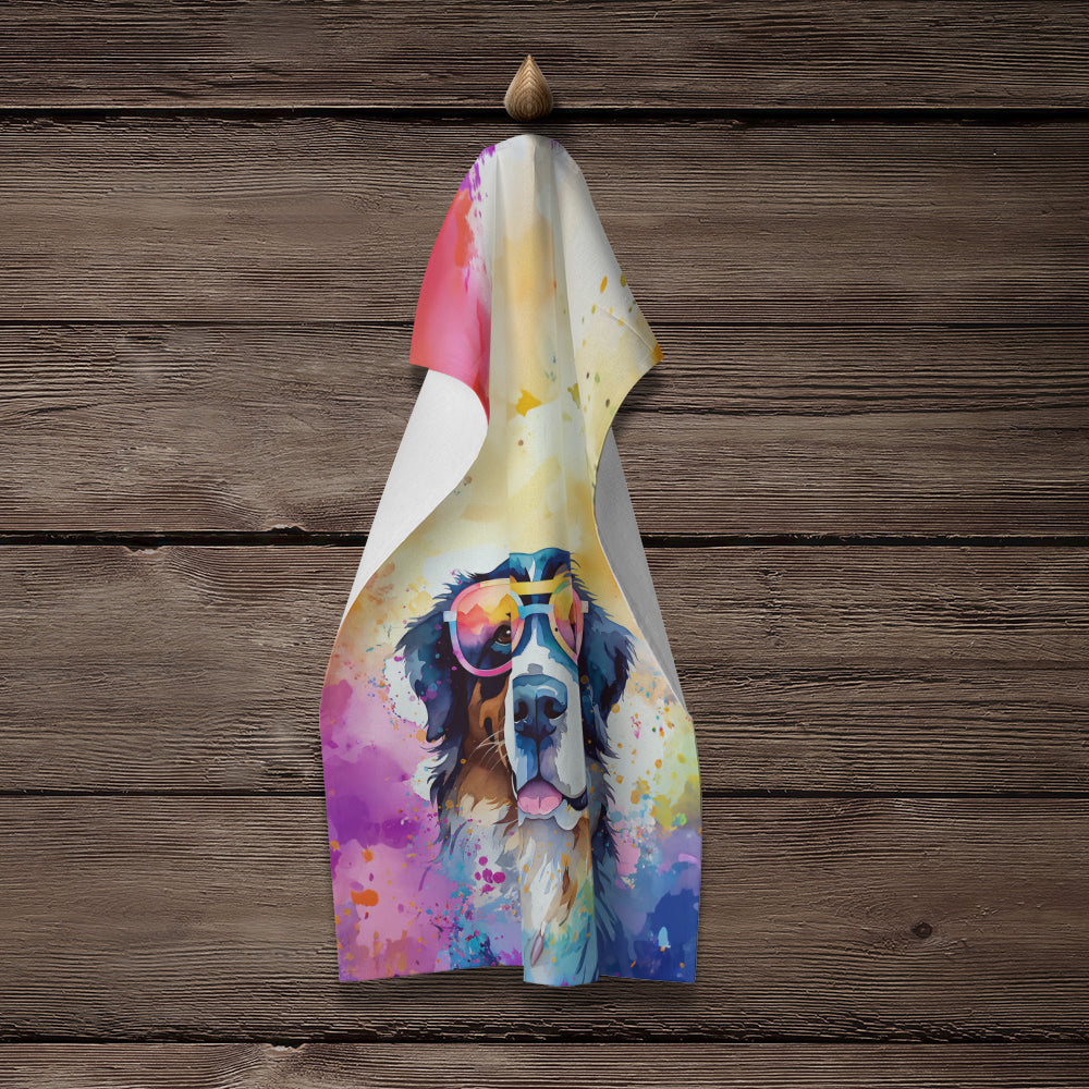 Bernese Mountain Dog Hippie Dawg Kitchen Towel