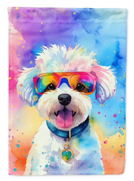 Buy this Bichon Frise Hippie Dawg Garden Flag