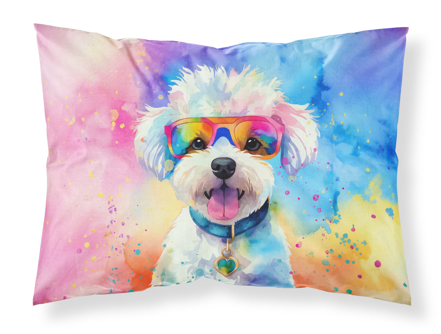 Buy this Bichon Frise Hippie Dawg Standard Pillowcase