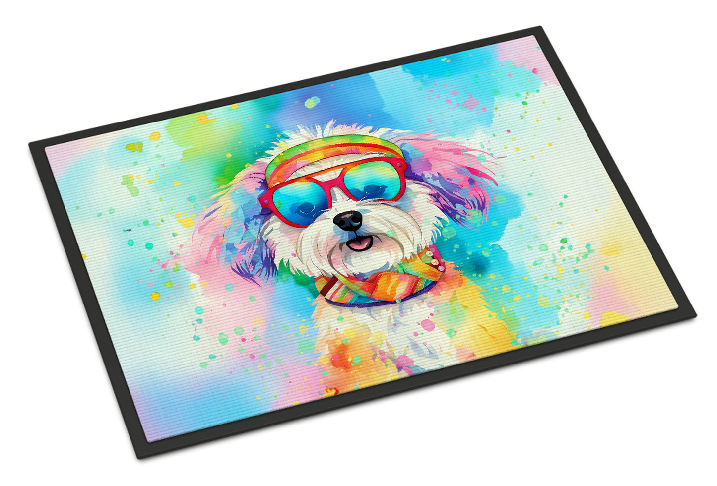 Buy this Bichon Frise Hippie Dawg Doormat