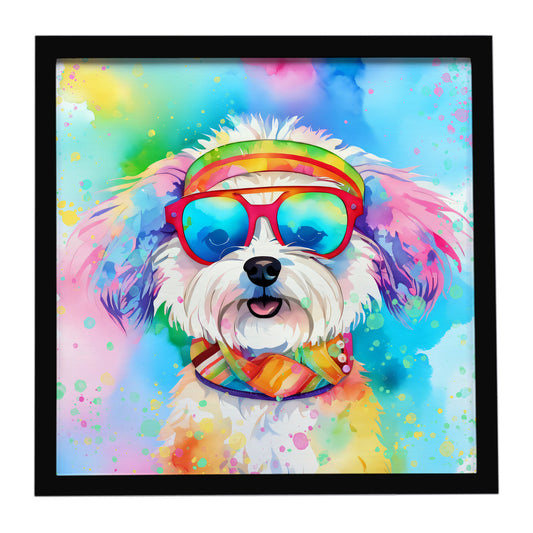 Buy this Bichon Frise Hippie Dawg Framed Metal Print