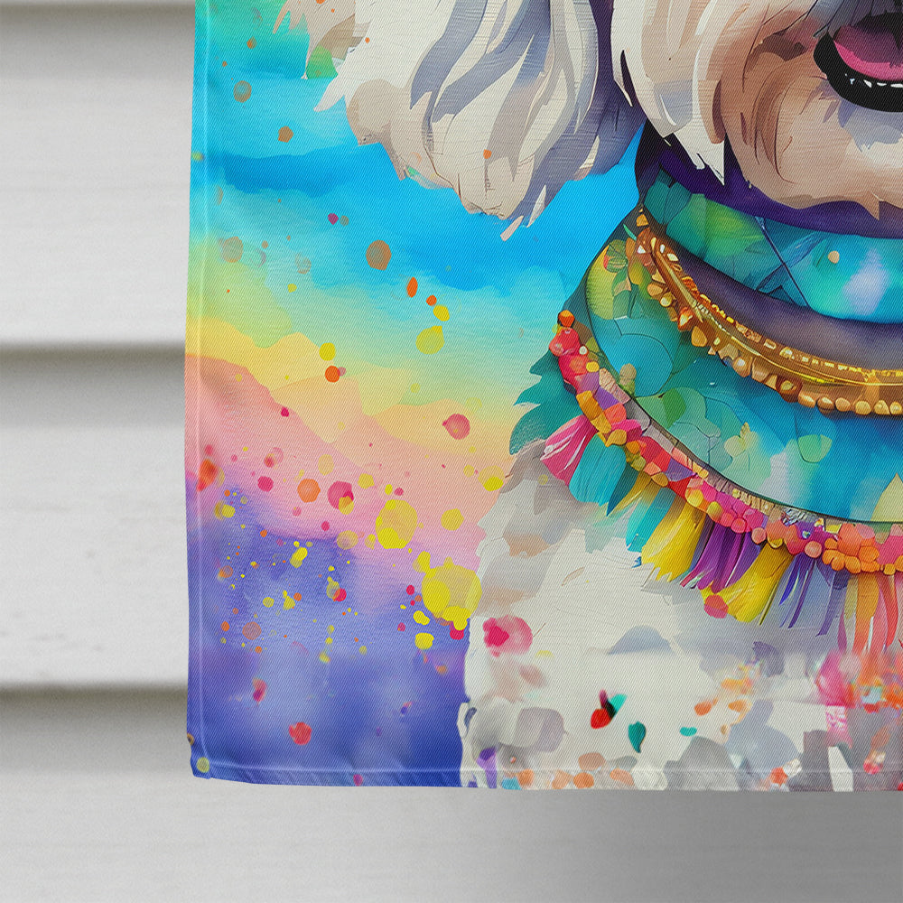 Bichon Frise Hippie Dawg House Flag