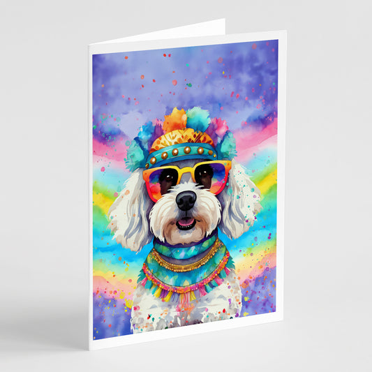 Buy this Bichon Frise Hippie Dawg Greeting Cards Pack of 8