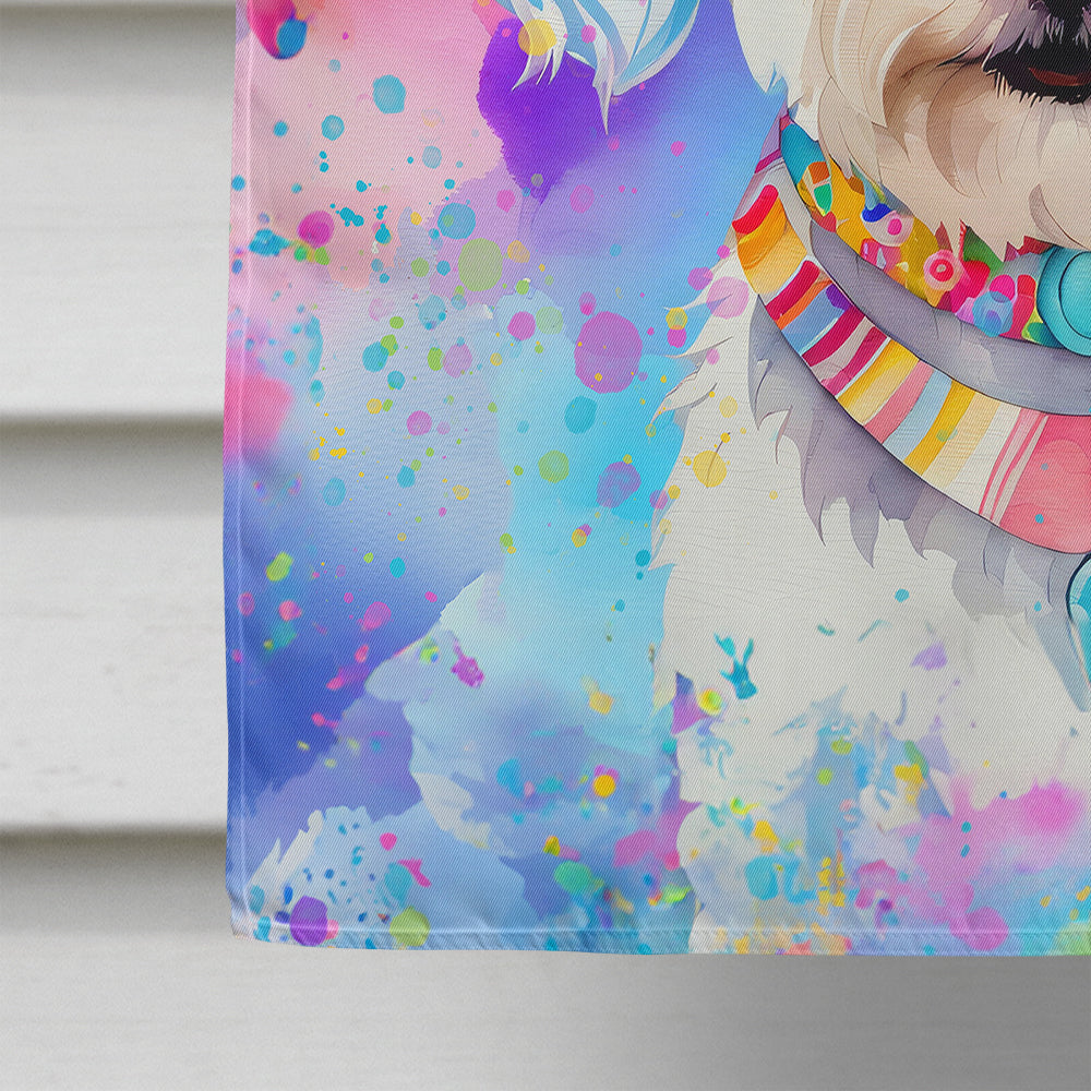 Bichon Frise Hippie Dawg House Flag