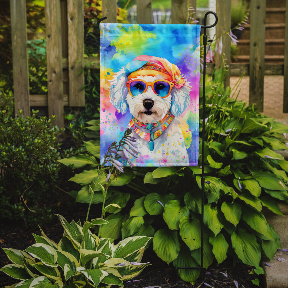 Bichon Frise Hippie Dawg Garden Flag