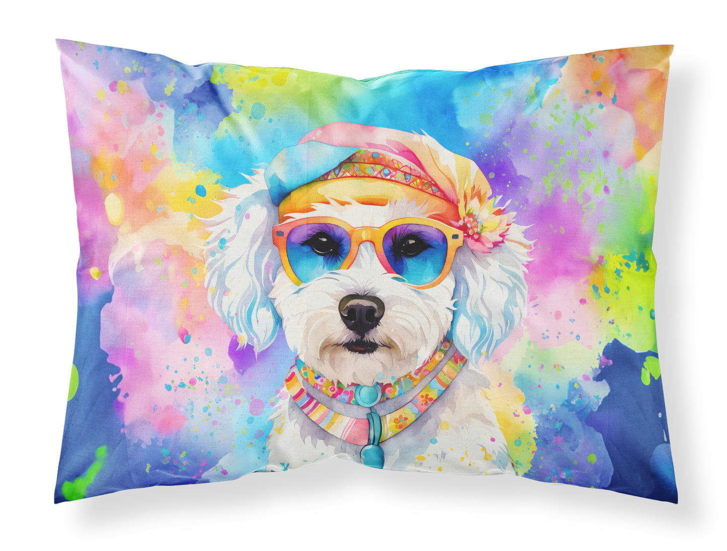 Buy this Bichon Frise Hippie Dawg Standard Pillowcase