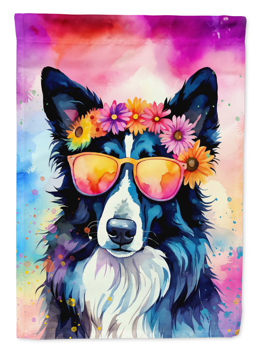 Buy this Border Collie Hippie Dawg Garden Flag