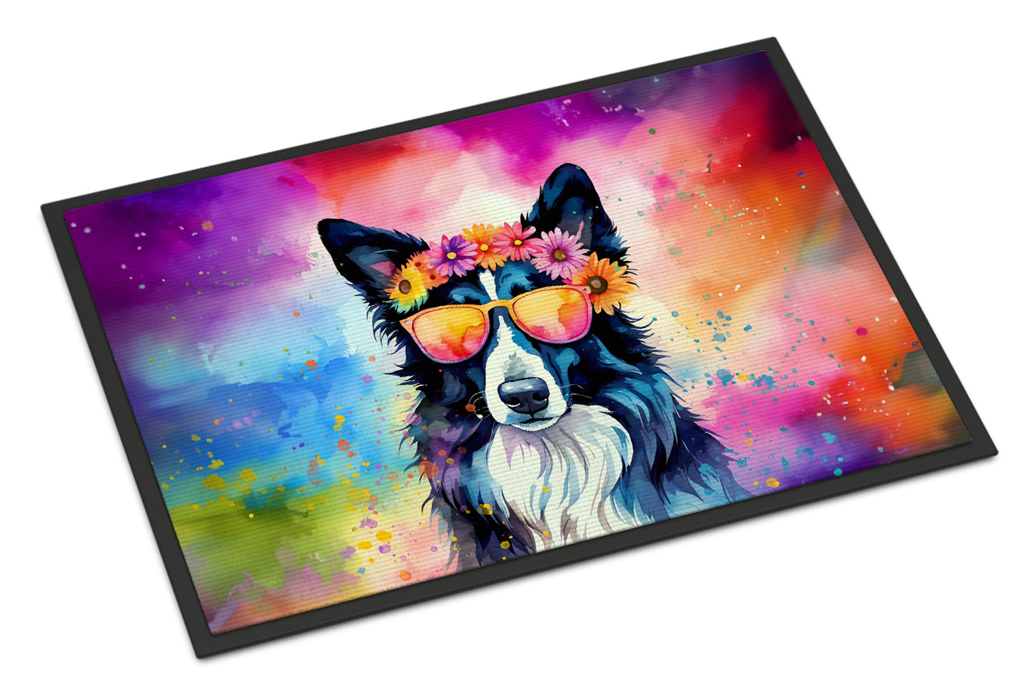 Buy this Border Collie Hippie Dawg Doormat