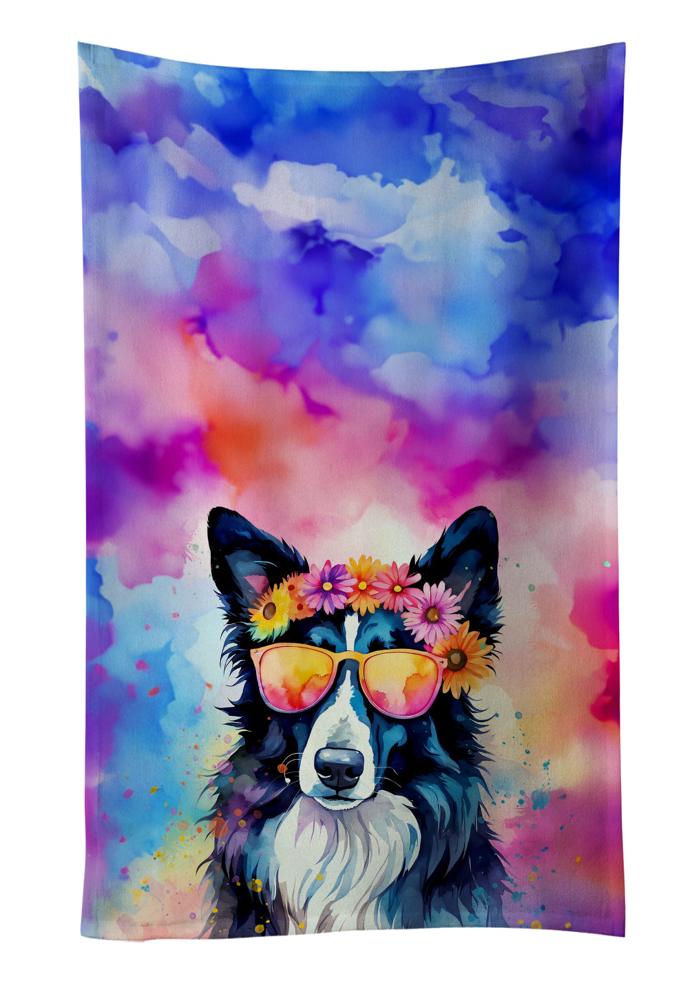 Buy this Border Collie Hippie Dawg Kitchen Towel