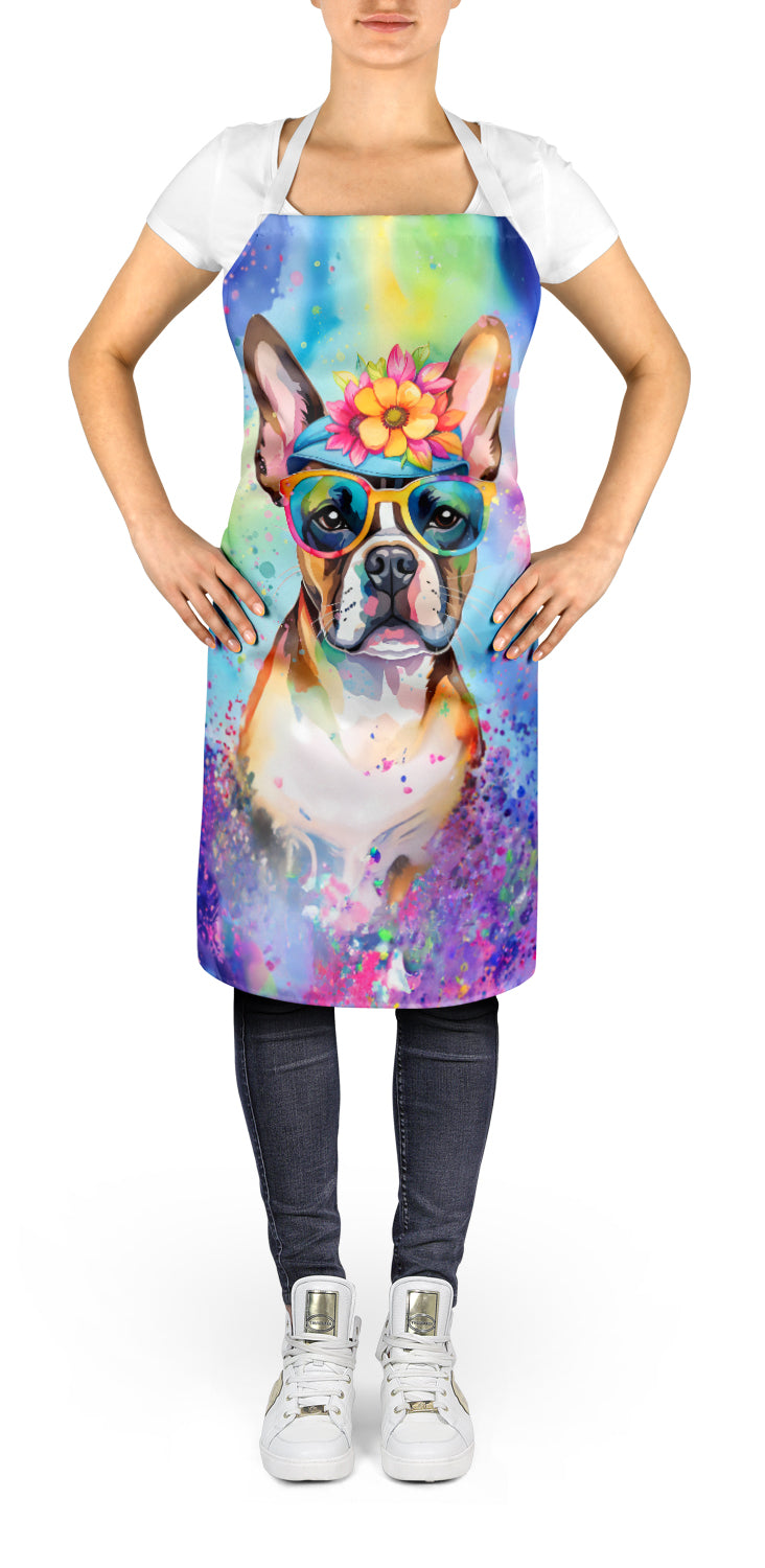 Boston Terrier Hippie Dawg Apron