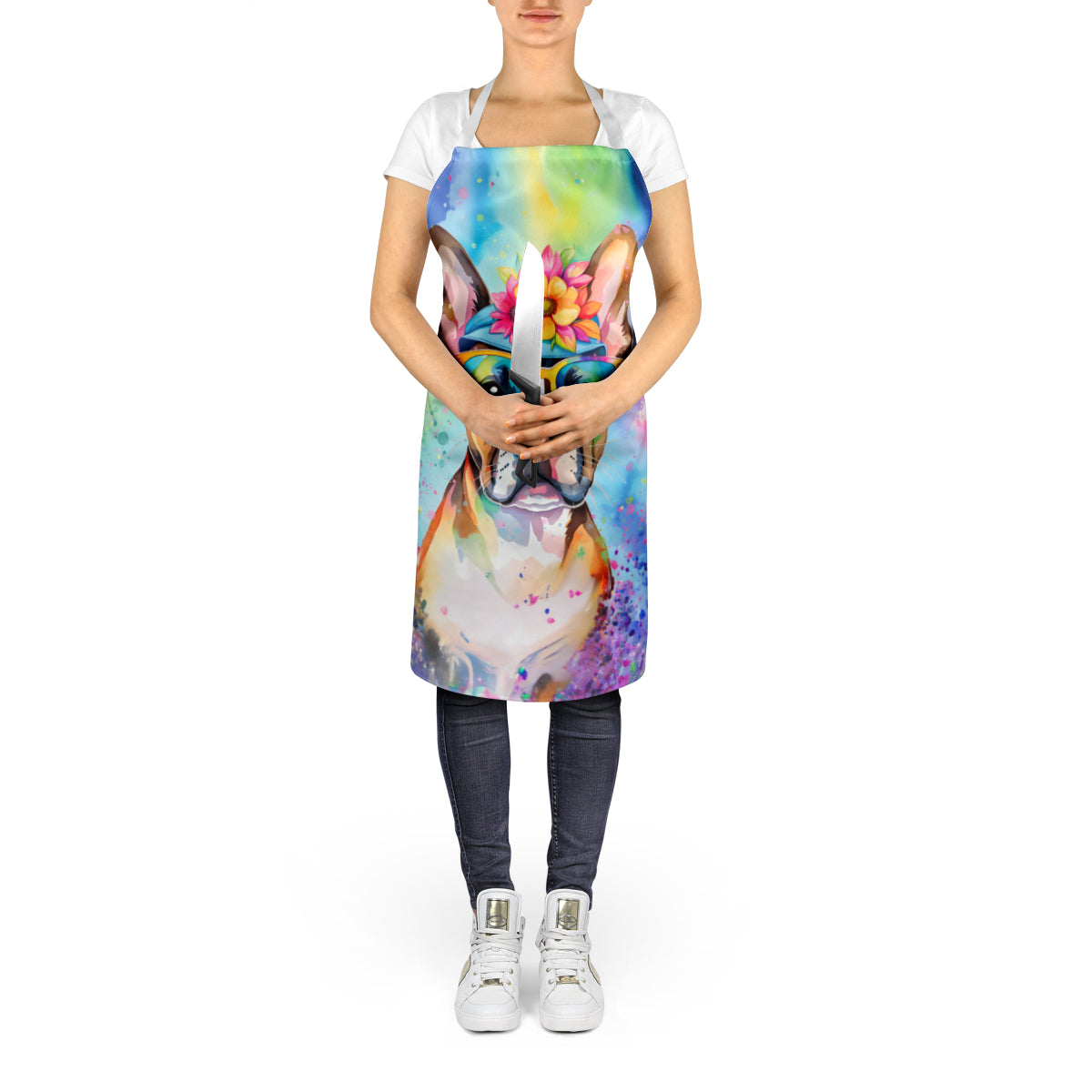 Boston Terrier Hippie Dawg Apron