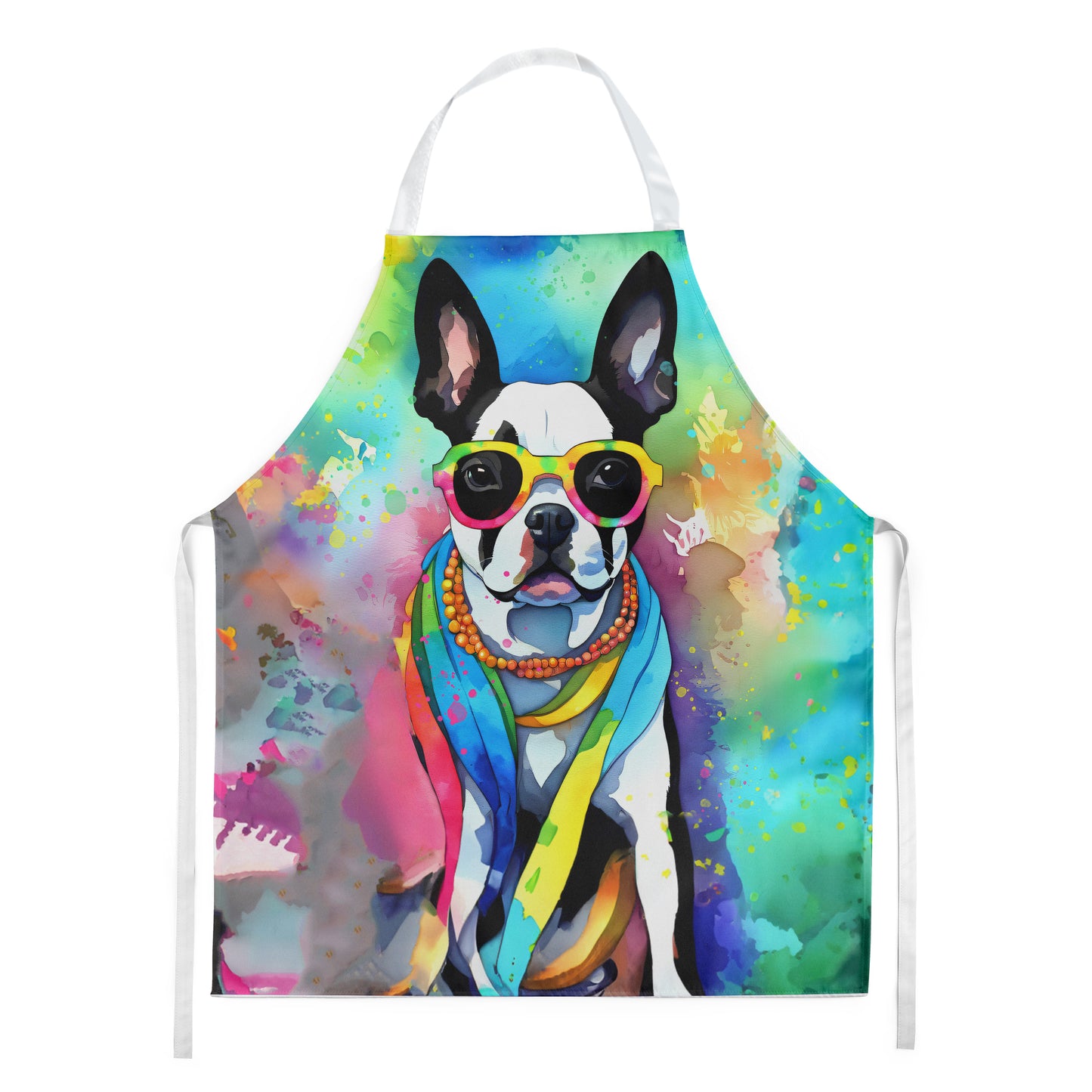 Buy this Boston Terrier Hippie Dawg Apron