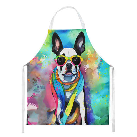 Buy this Boston Terrier Hippie Dawg Apron