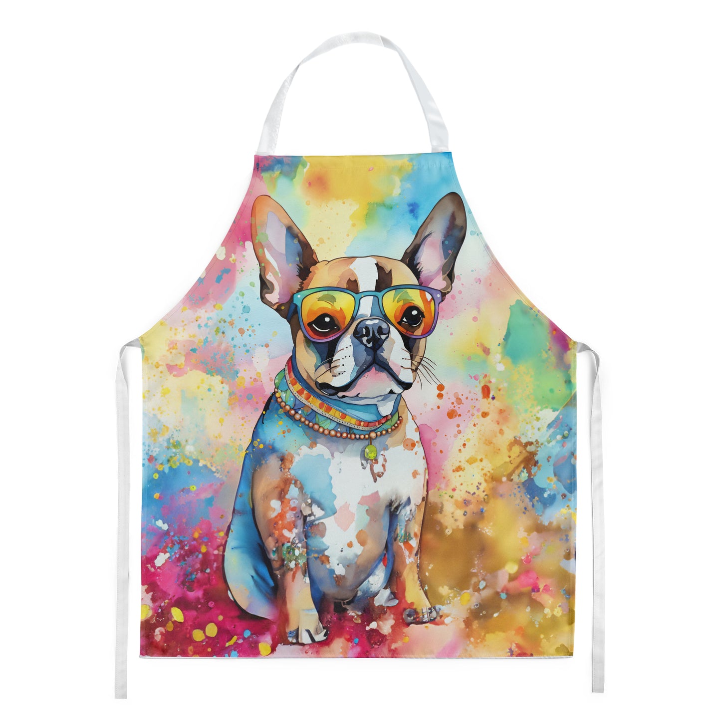 Buy this Boston Terrier Hippie Dawg Apron