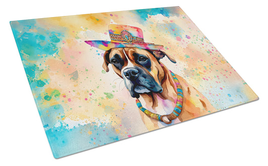 Buy this Boxer Hippie Dawg Glass Cutting Board