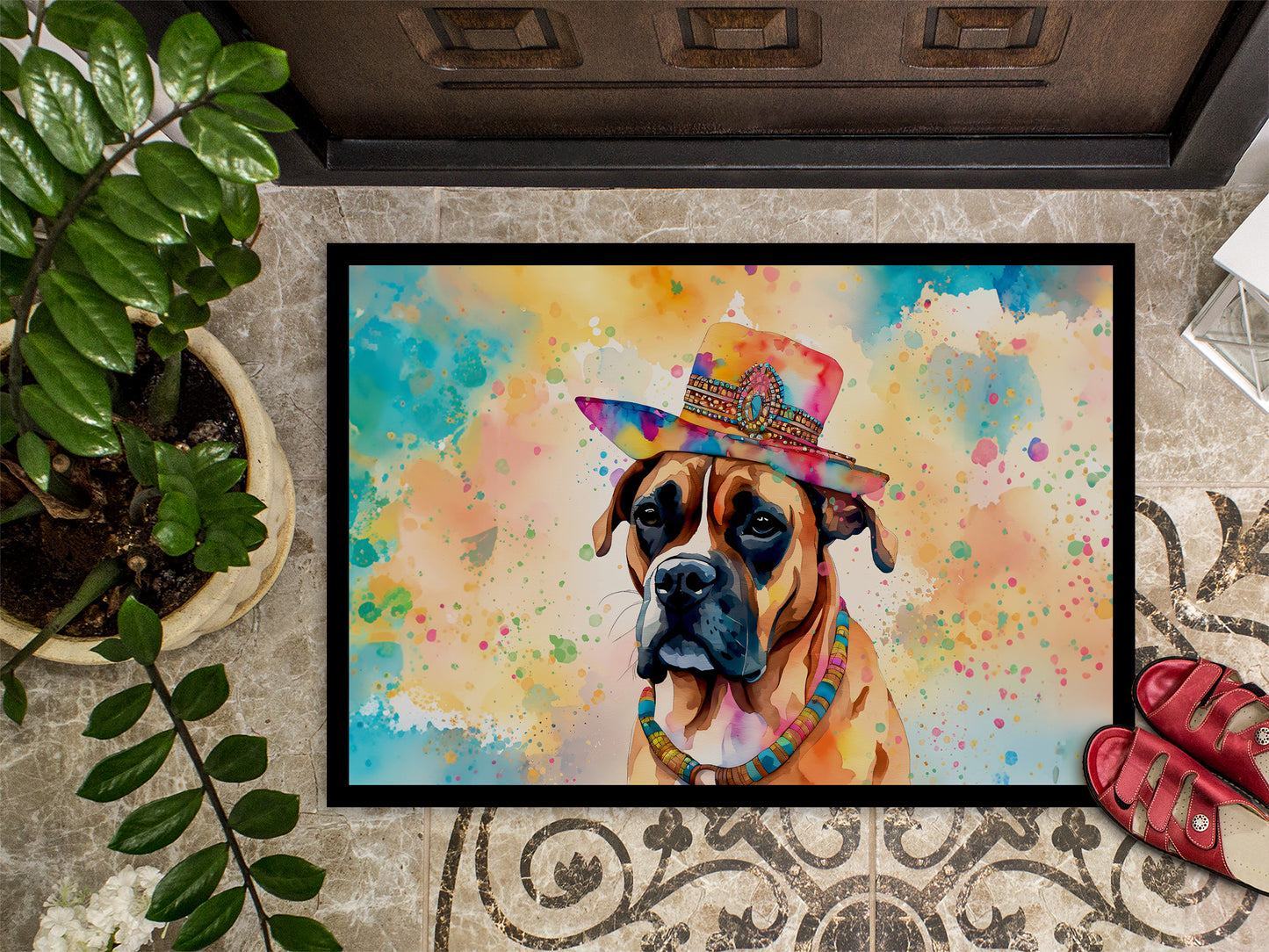 Boxer Hippie Dawg Doormat