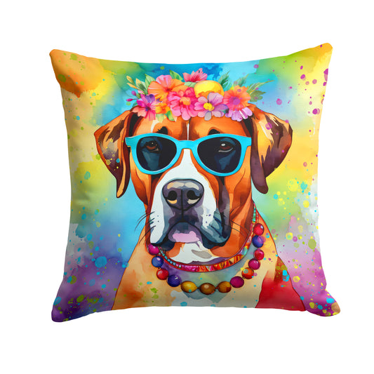 Buy this Boxer Hippie Dawg Throw Pillow